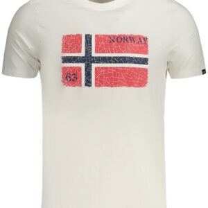 NORWEGEN 1963 HERREN KURZARM-T-SHIRT WEISS