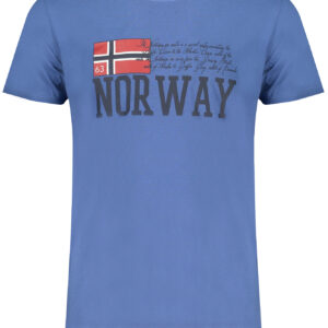 NORWEGEN 1963 HERREN-KURZARM-T-SHIRT BLAU