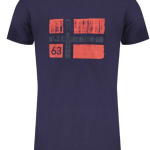 NORWEGEN 1963 HERREN-KURZARM-T-SHIRT BLAU