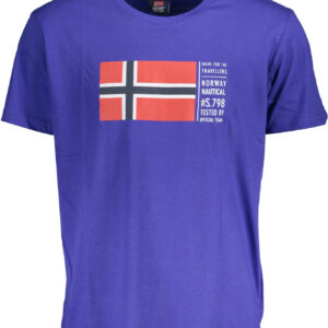 NORWEGEN 1963 HERREN KURZARM T-SHIRT BLAU