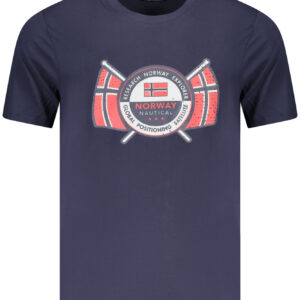 NORWEGEN 1963 HERREN KURZARM T-SHIRT BLAU