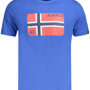 NORWEGEN 1963 HERREN KURZARM-T-SHIRT BLAU