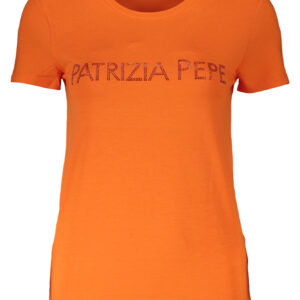 PATRIZIA PEPE DAMEN KURZARM T-SHIRT ORANGE