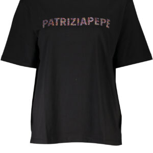 PATRIZIA PEPE DAMEN KURZARM T-SHIRT SCHWARZ