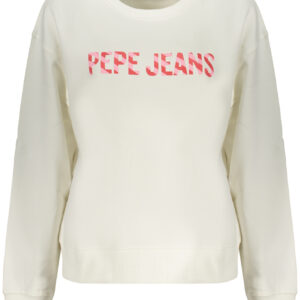 PEPE JEANS DAMEN WEISSES SWEATSHIRT MIT REISSVERSCHLUSS