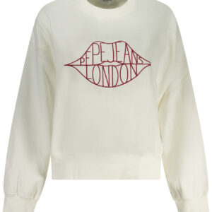 PEPE JEANS DAMEN WEISSES SWEATSHIRT MIT REISSVERSCHLUSS