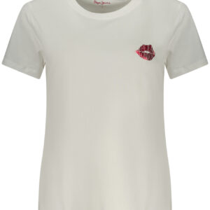 PEPE JEANS DAMEN KURZARM-T-SHIRT WEISS
