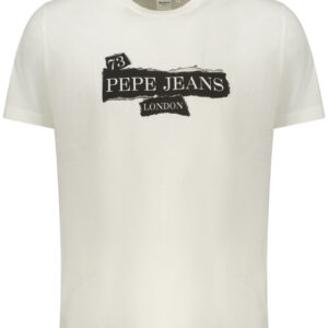 PEPE JEANS Herren Kurzarm-T-Shirt Weiß