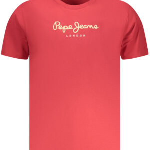 PEPE JEANS Herren-T-Shirt mit kurzen Ärmeln, Rot