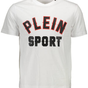 PLEIN SPORT WEISSES KURZARM-T-SHIRT FÜR HERREN
