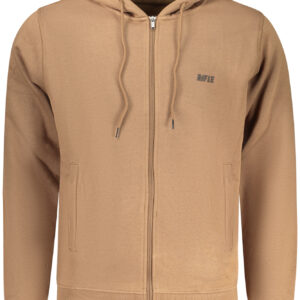 RIFLE HERREN-SWEATSHIRT MIT REISSVERSCHLUSS, BRAUNE WEITE