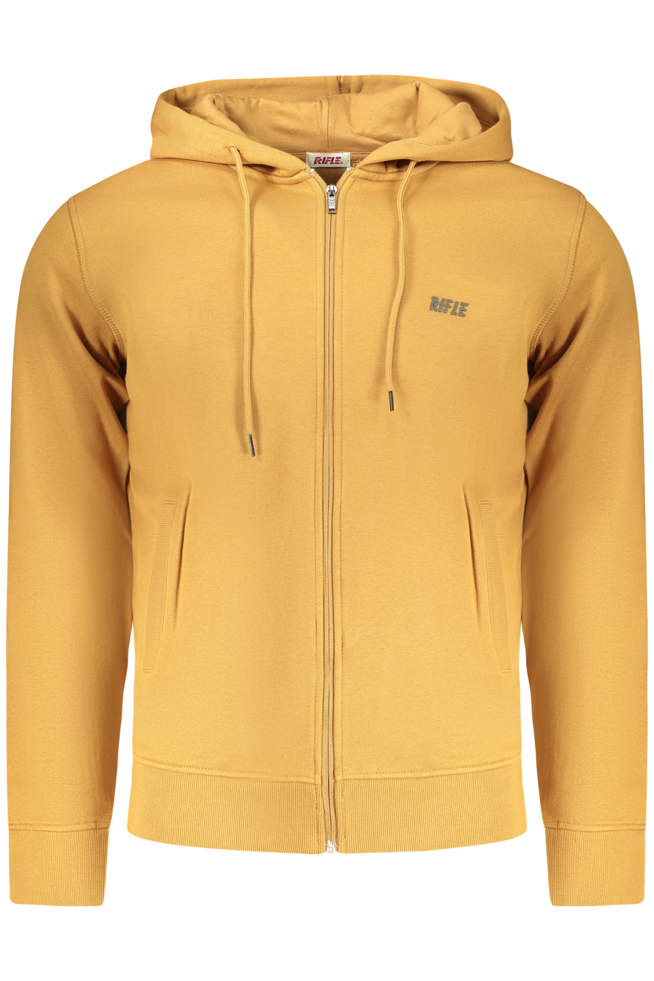 RIFLE HERREN-SWEATSHIRT MIT REISSVERSCHLUSS, BRAUNE WEITE