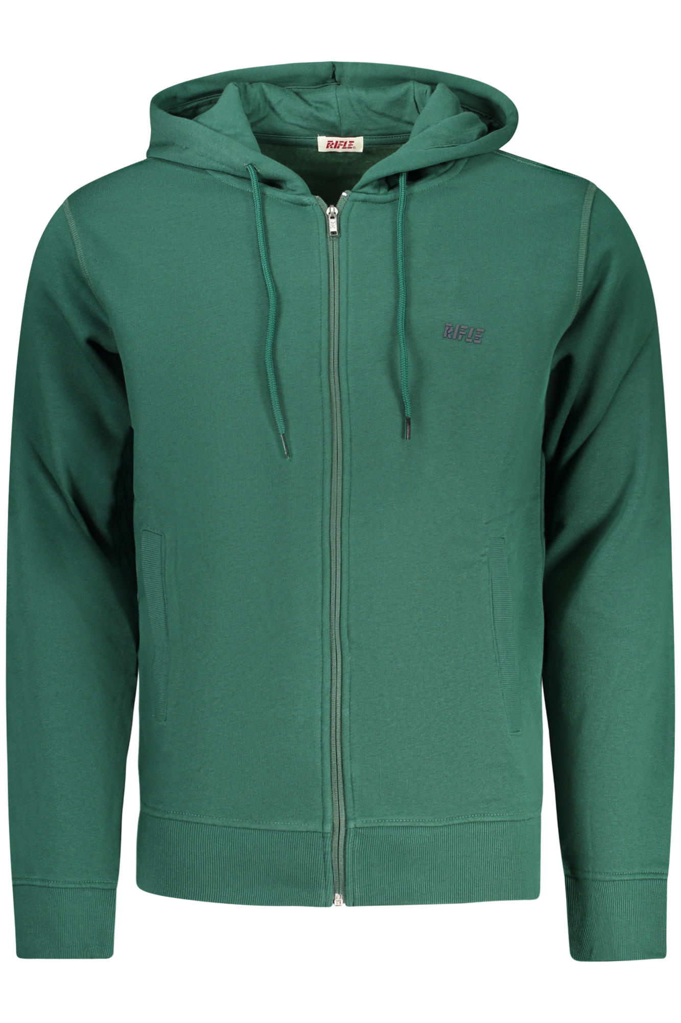 RIFLE Herren-Sweatshirt mit Reißverschluss, grün