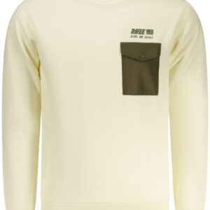 RIFLE Herren-Sweatshirt mit Reißverschluss, weiß
