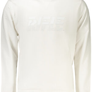 RIFLE Herren-Sweatshirt mit Reißverschluss, weiß