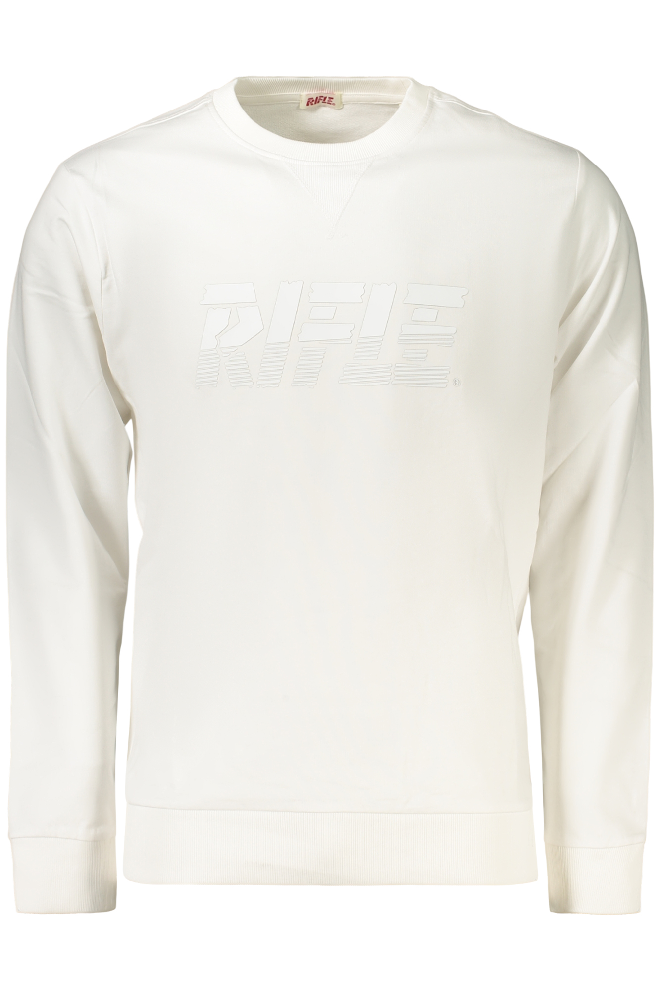 RIFLE Herren-Sweatshirt mit Reißverschluss, weiß