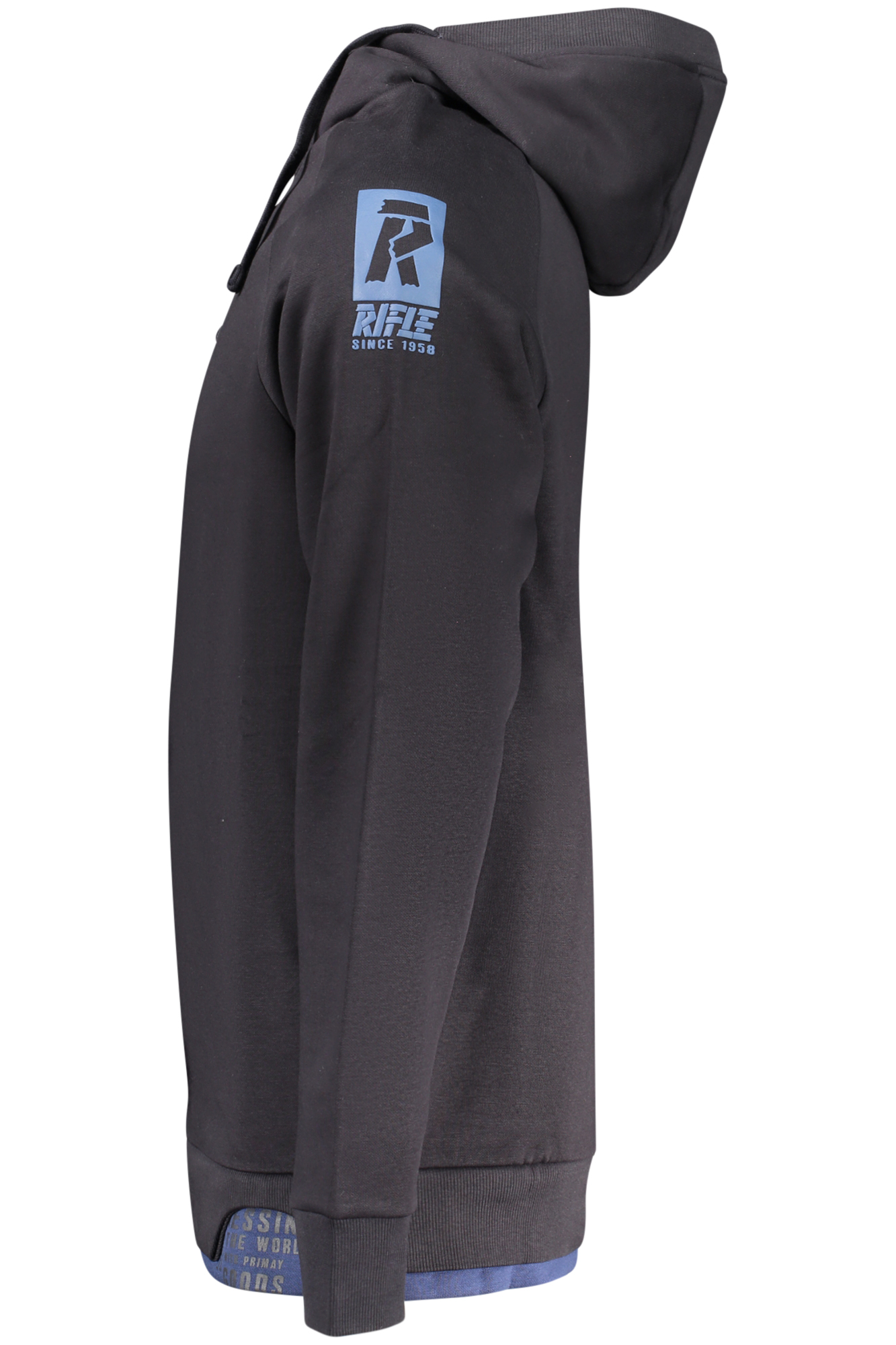 RIFLE Herren-Sweatshirt mit Reißverschluss, blau – Bild 3