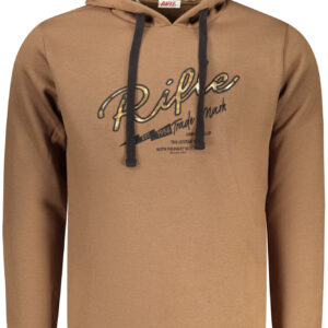 RIFLE Herren-Sweatshirt mit Reißverschluss, braun