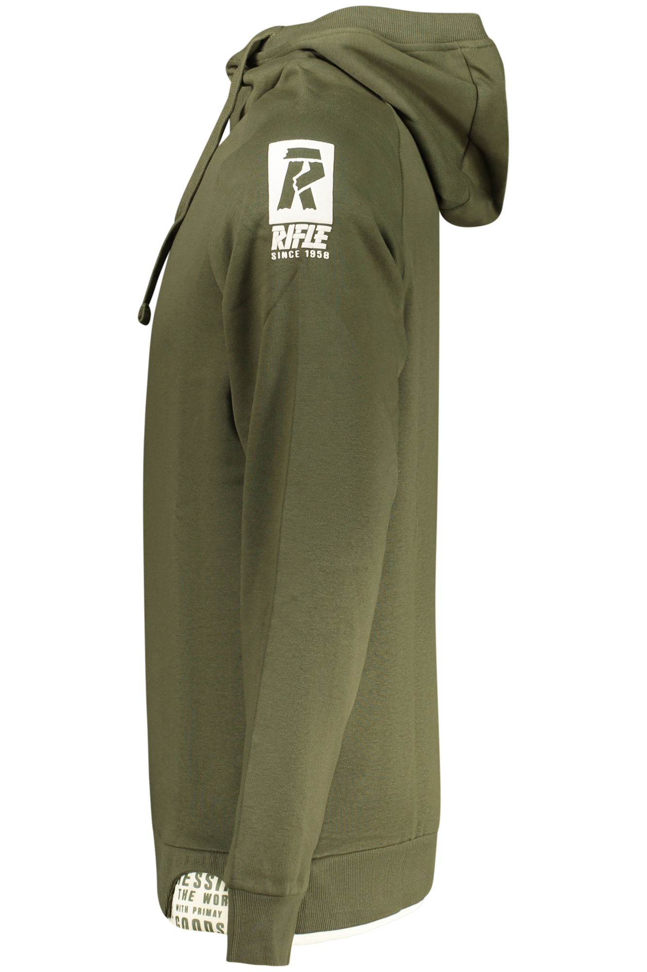 RIFLE Herren-Sweatshirt mit Reißverschluss, grün – Bild 3