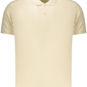 Herren-Poloshirt mit kurzen Ärmeln und Gewehrmotiv, Beige