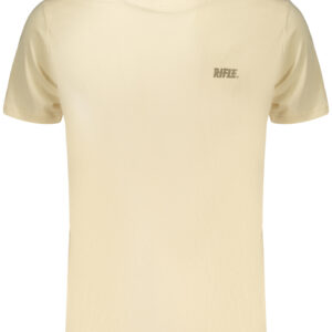 Herren-T-Shirt mit Gewehrmotiv, kurzärmelig, beige