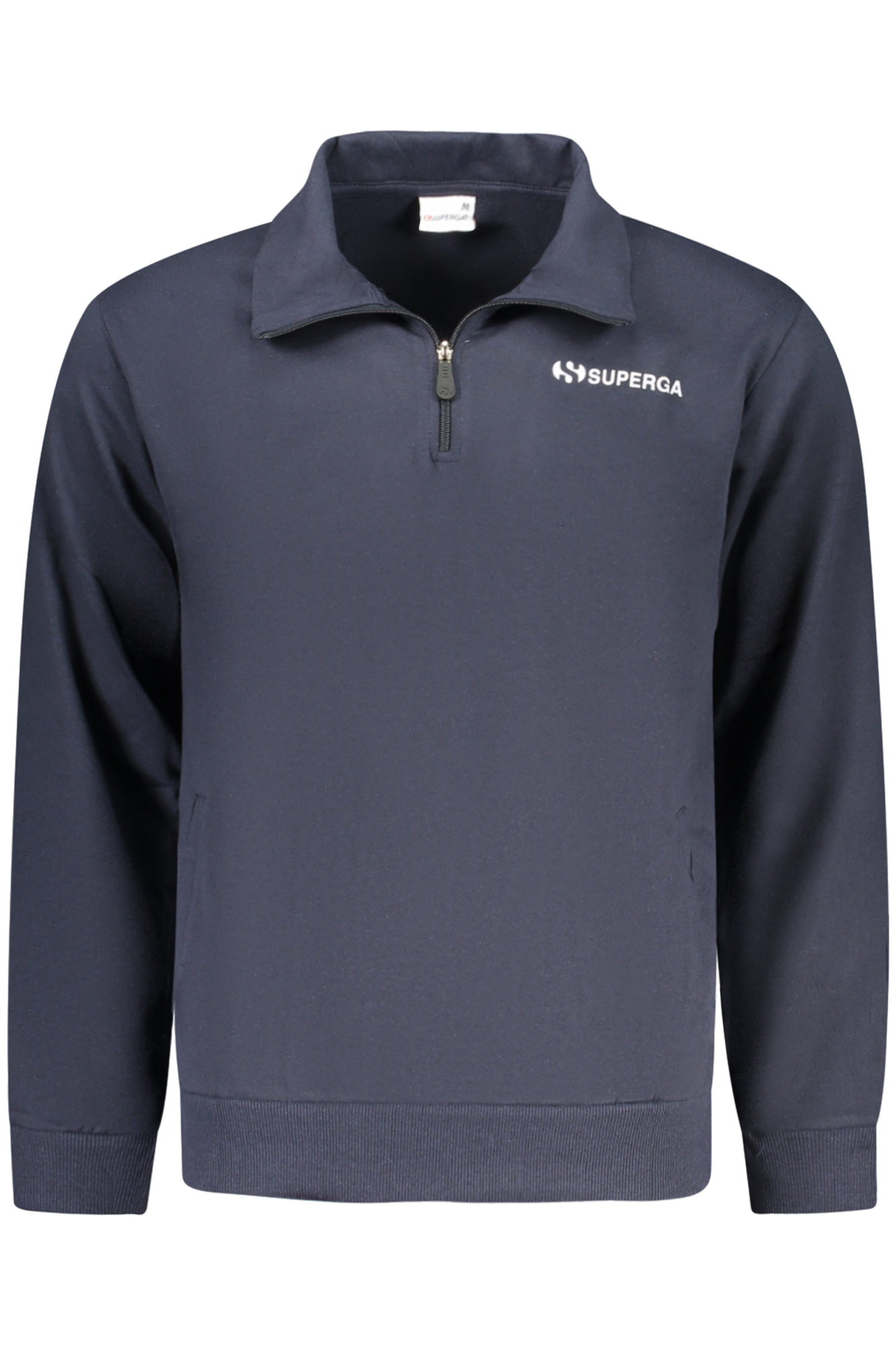 SUPERGA HERREN-SWEATSHIRT MIT REISSVERSCHLUSS, BLAU