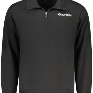 SUPERGA Herren-Sweatshirt mit Reißverschluss, schwarz