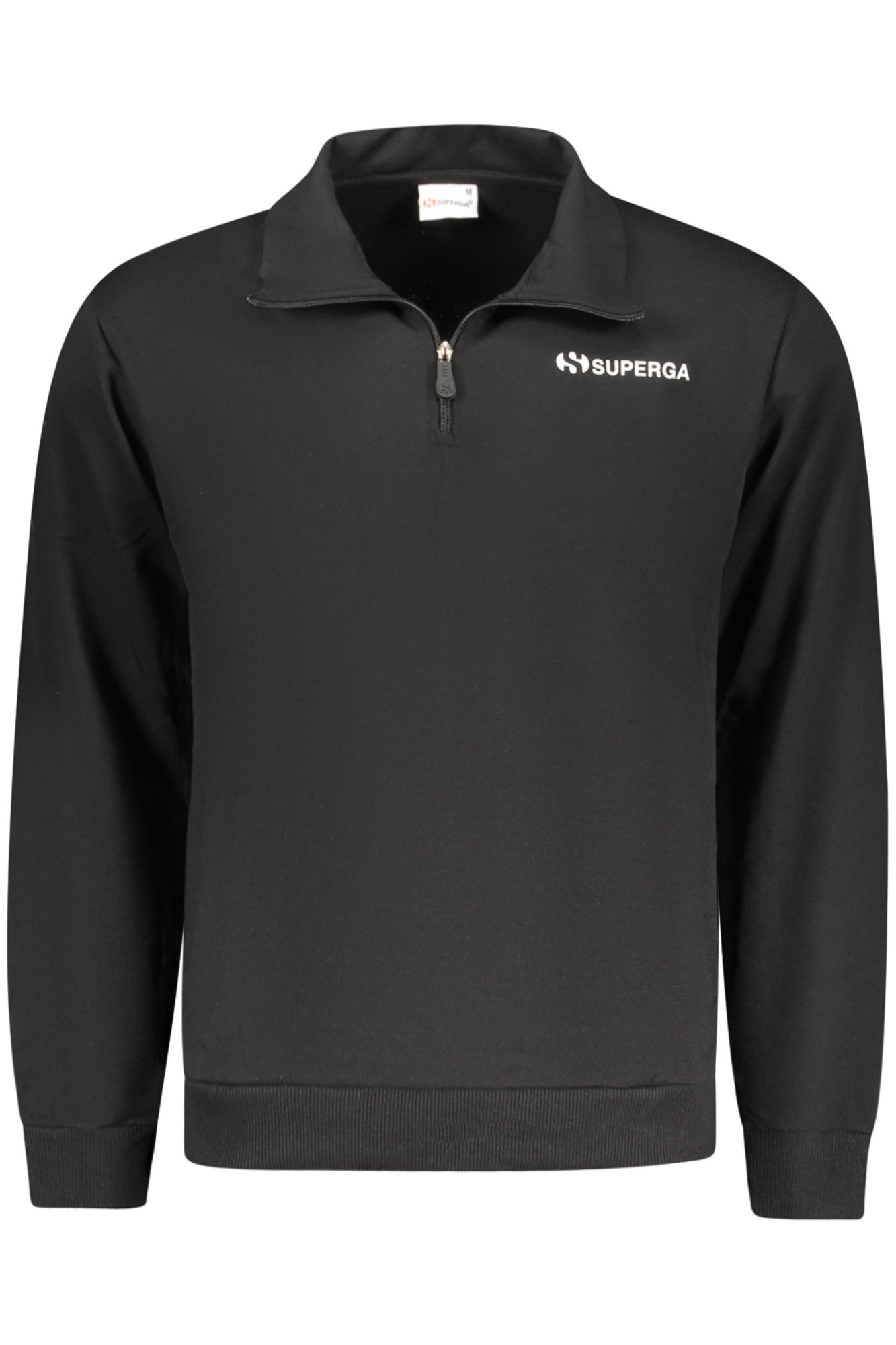 SUPERGA Herren-Sweatshirt mit Reißverschluss, schwarz
