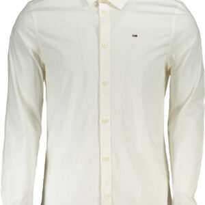 TOMMY HILFIGER HERREN-WEISSES LANGARMHEMD