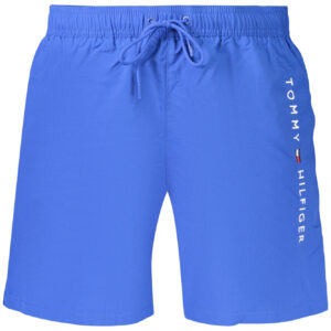 TOMMY HILFIGER HERREN BADEANZUG MIT BLAUEM UNTERTEIL