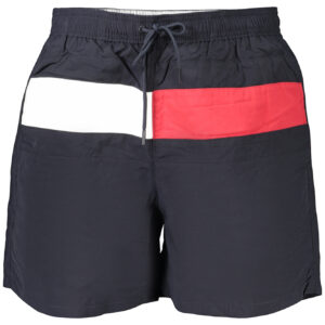 TOMMY HILFIGER HERREN BADEANZUG MIT BLAUEM UNTERTEIL