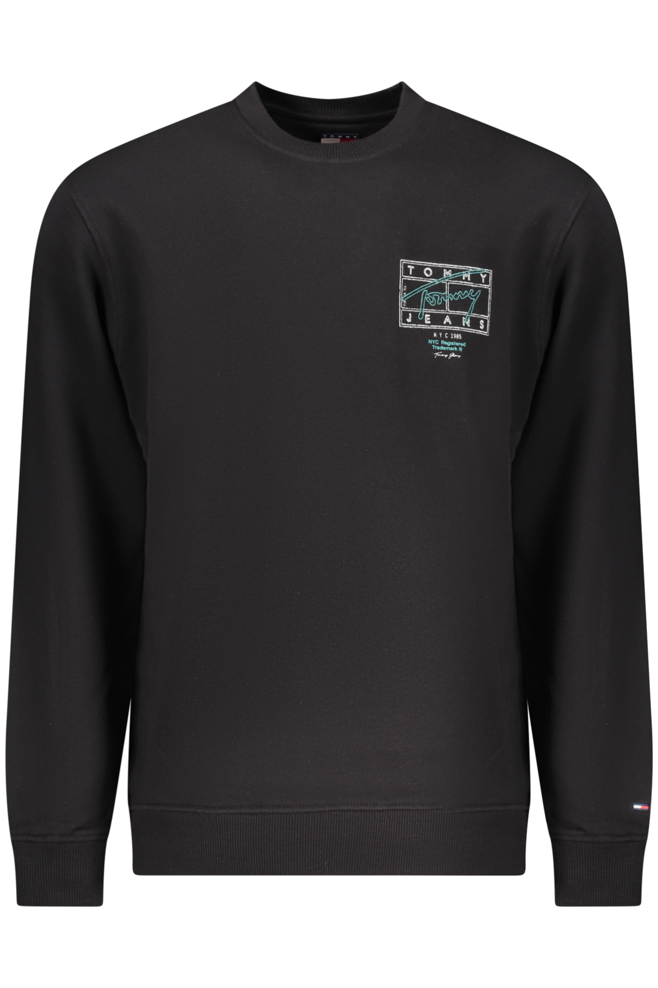 TOMMY HILFIGER Herren-Sweatshirt mit Reißverschluss, schwarz