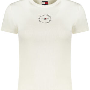 TOMMY HILFIGER DAMEN-T-SHIRT MIT KURZEN ÄRMELN, WEISS