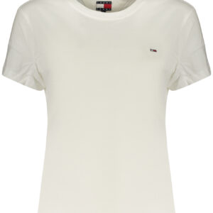 TOMMY HILFIGER DAMEN-T-SHIRT MIT KURZEN ÄRMELN, WEISS