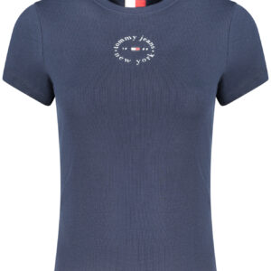 TOMMY HILFIGER DAMEN-T-SHIRT MIT KURZEN ÄRMELN, BLAU