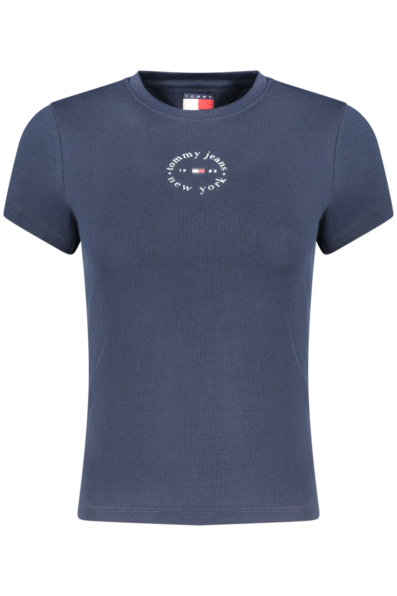 TOMMY HILFIGER DAMEN-T-SHIRT MIT KURZEN ÄRMELN, BLAU