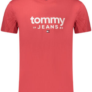 TOMMY HILFIGER Herren-T-Shirt mit kurzen Ärmeln, Rot