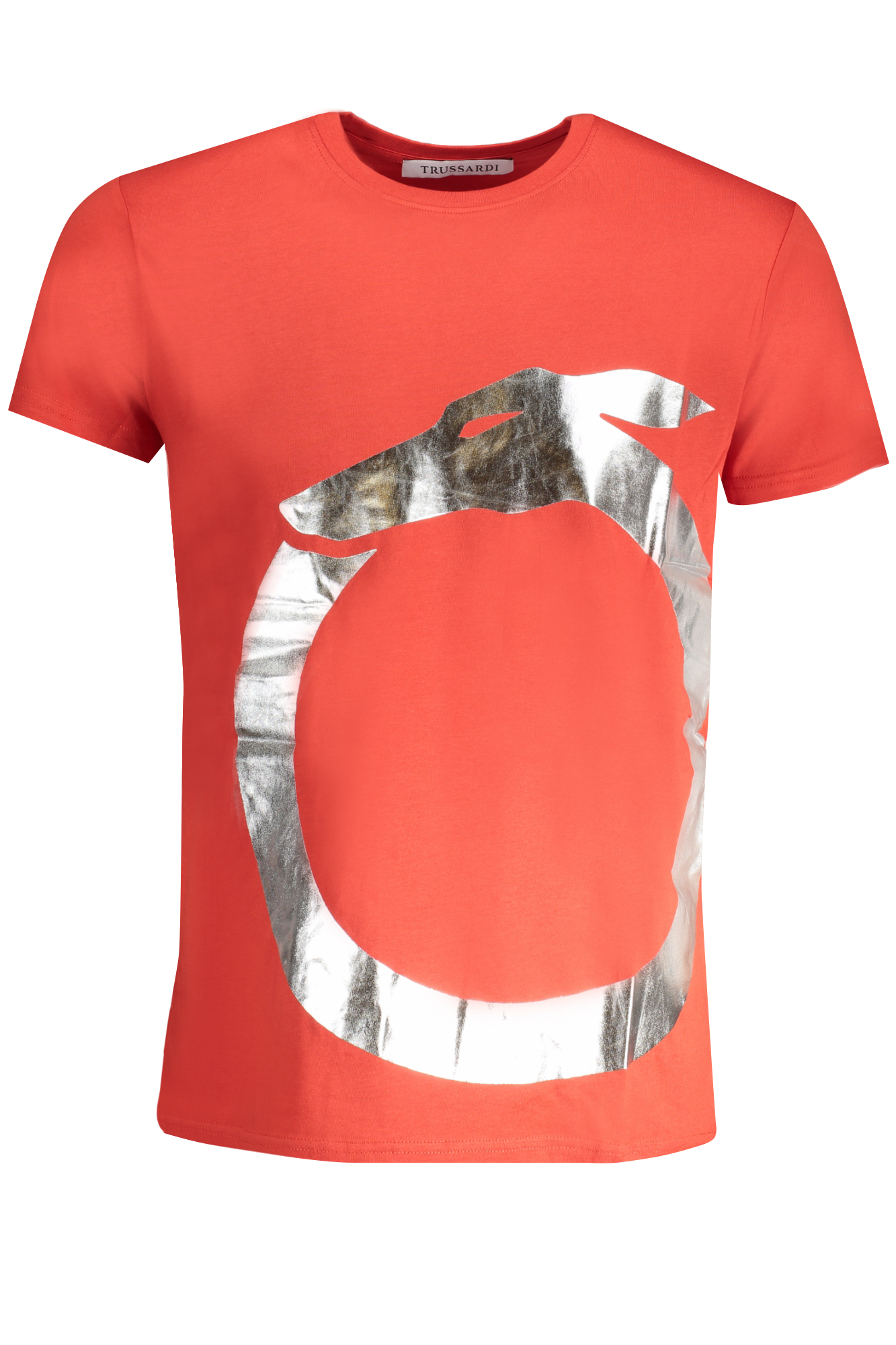 TRUSSARDI HERREN-ROTES KURZARM-T-SHIRT