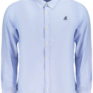 US GRAND Herren Langarmhemd, Blau