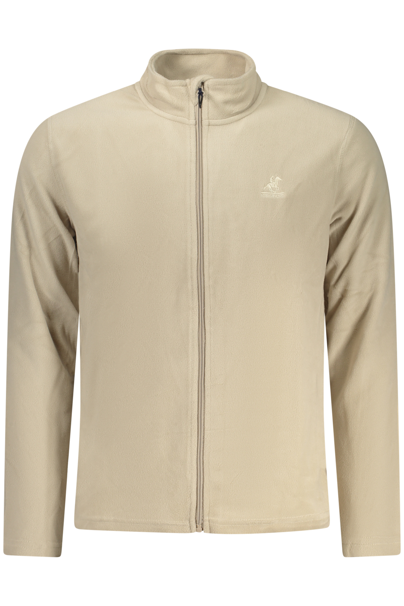 US GRAND Herren-Sweatshirt mit Reißverschluss, beige