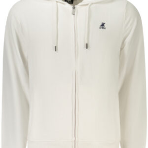 US GRAND Herren-Sweatshirt mit Reißverschluss, weiß