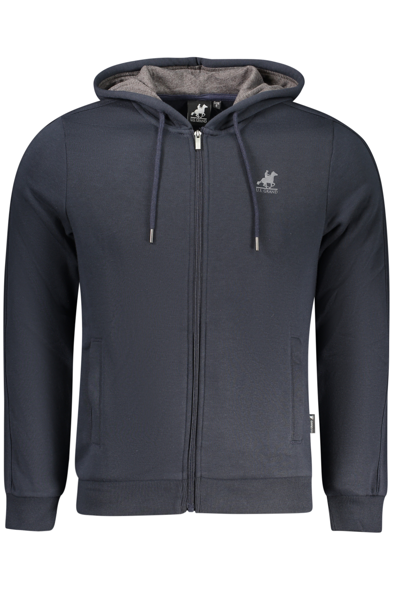 US GRAND Herren-Sweatshirt mit Reißverschluss, blau