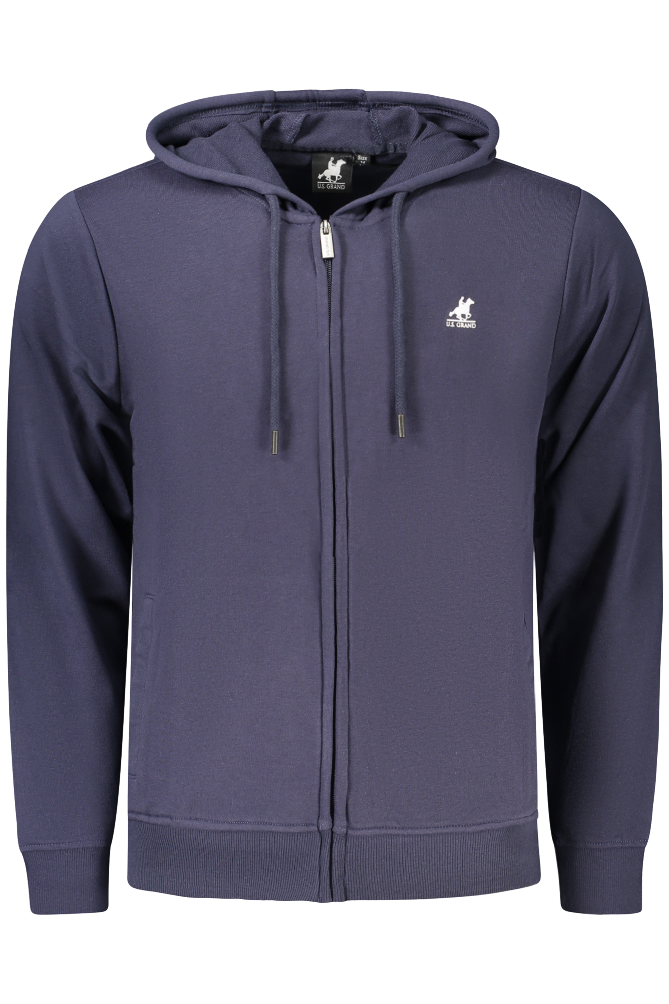 US GRAND Herren-Sweatshirt mit Reißverschluss, blau