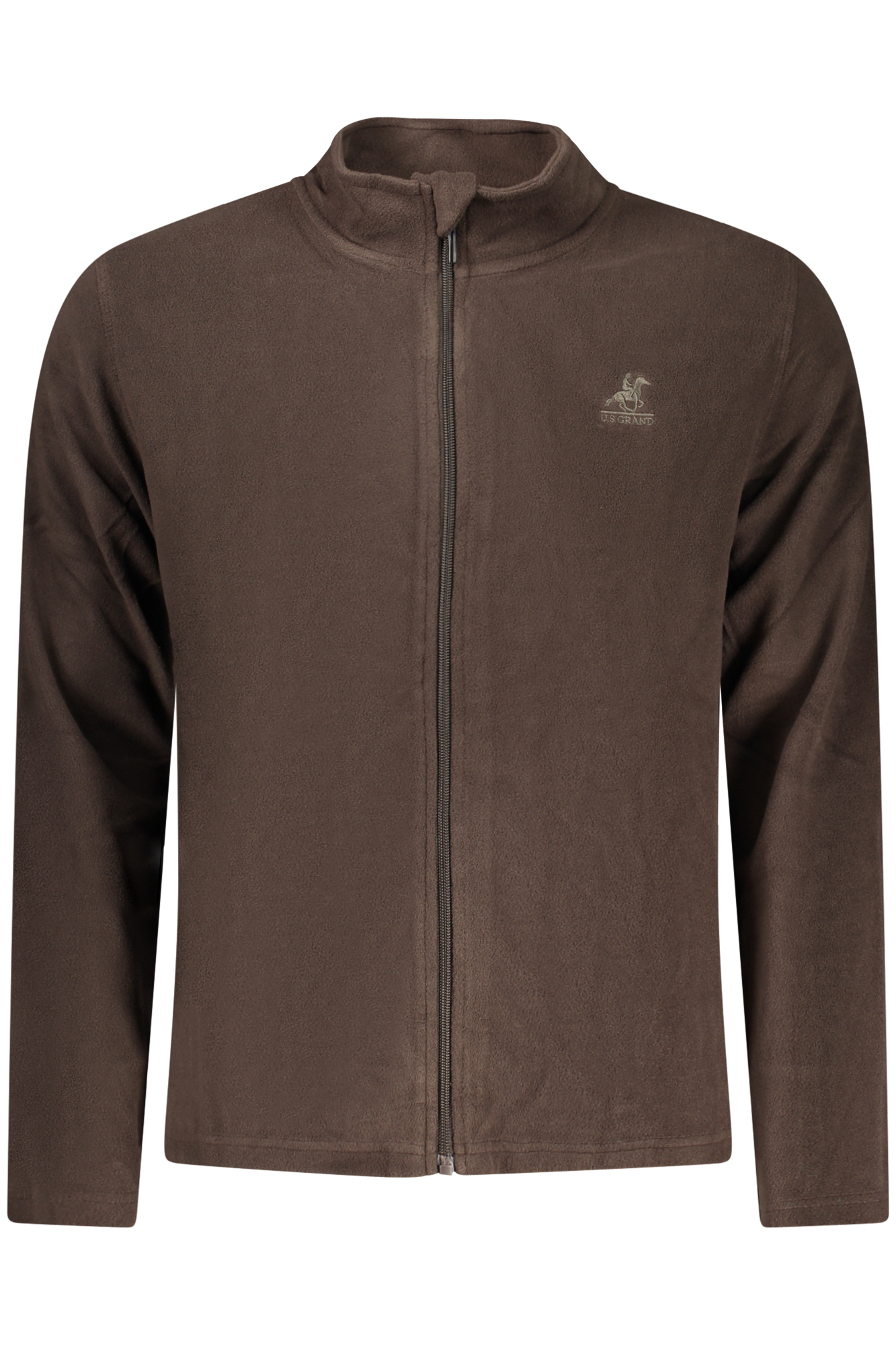 US GRAND Herren-Sweatshirt mit Reißverschluss, braun