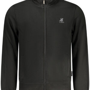 US GRAND Herren-Sweatshirt mit Reißverschluss, schwarz