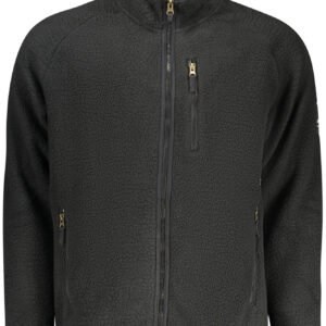 US GRAND Herren-Sweatshirt mit Reißverschluss, schwarz