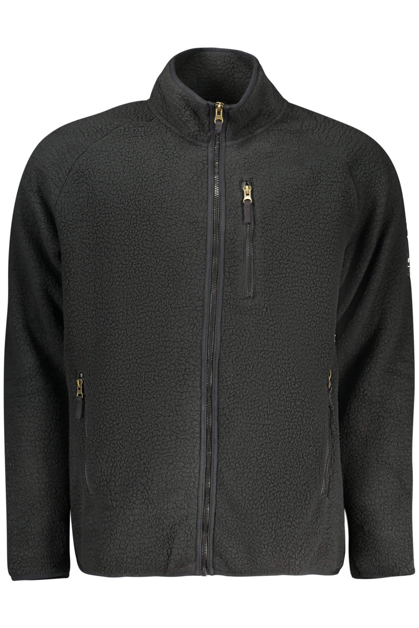 US GRAND Herren-Sweatshirt mit Reißverschluss, schwarz