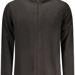 US GRAND Herren-Sweatshirt mit Reißverschluss, schwarz