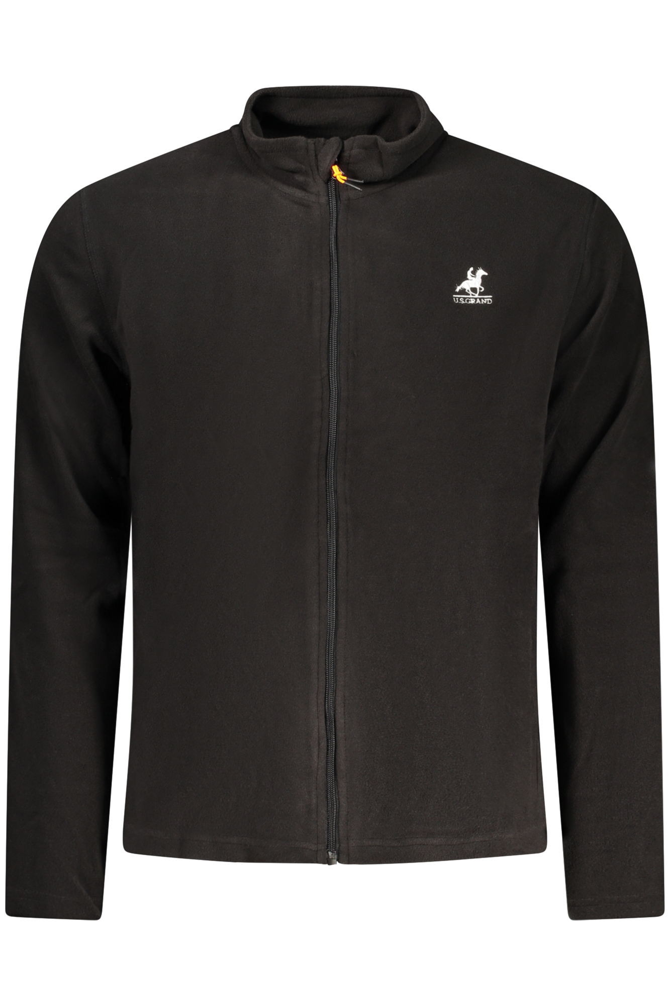 US GRAND Herren-Sweatshirt mit Reißverschluss, schwarz
