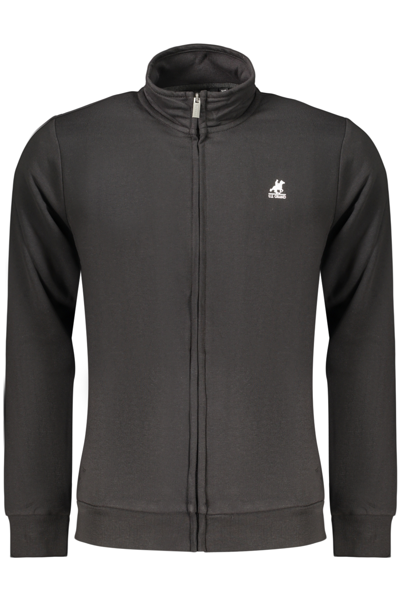 US GRAND Herren-Sweatshirt mit Reißverschluss, schwarz